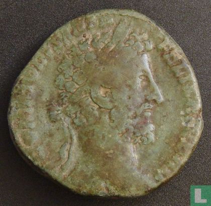 Romeinse Rijk, AE Sestertius, 177-192 AD, Commodus, Rome, 186-187 AD - Afbeelding 1