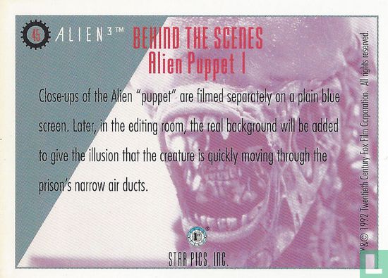Behind the Scenes: Alien Puppet 1 - Afbeelding 2