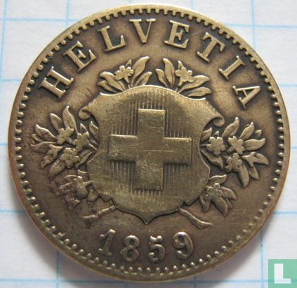 Suisse 20 rappen 1859 - Image 1