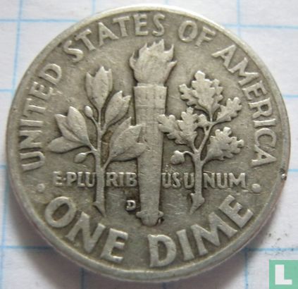 United States 1 dime 1947 (D) - Image 2