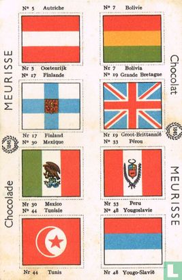 Vlaggen: Oostenrijk, Bolivia, Finland, Groot-Brittannië, Mexico, Peru, Tunis en Yougo-Slavië - Image 1