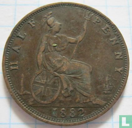 Verenigd Koninkrijk ½ penny 1882 - Afbeelding 1