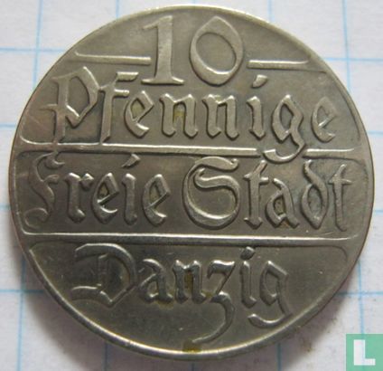 Danzig 10 pfennige 1923 - Afbeelding 2