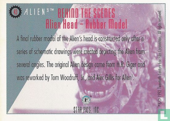 Behind the Scenes: Alien Head - Rubber Model - Afbeelding 2