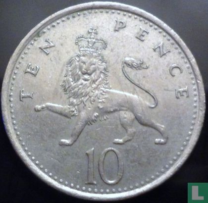 United Kingdom 10 pence 1992 (6.5 g - missstrike) - Image 2
