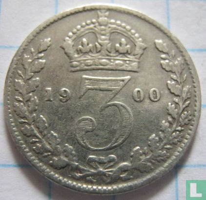 Verenigd Königreich 3 Pence 1900 - Bild 1