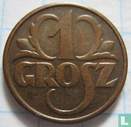 Polen 1 grosz 1939 (brons) - Afbeelding 2
