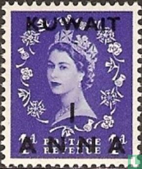 Queen Elizabeth II with overprint