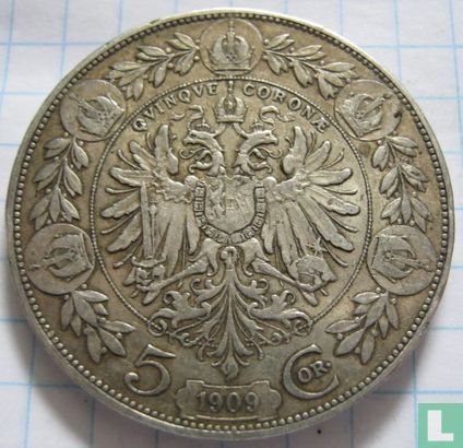 Oostenrijk 5 corona 1909 - Afbeelding 1