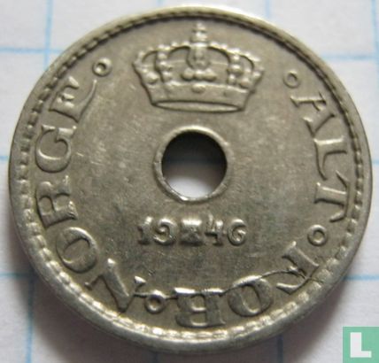 Norwegen 10 Øre 1946 - Bild 1