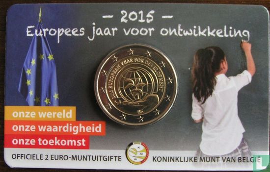 België 2 euro 2015 (coincard - NLD) "European year for development" - Afbeelding 1