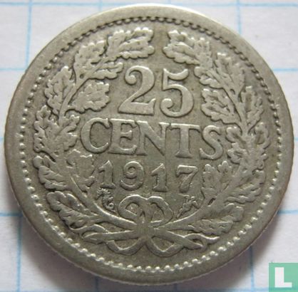 Nederland 25 cent 1917 - Afbeelding 1