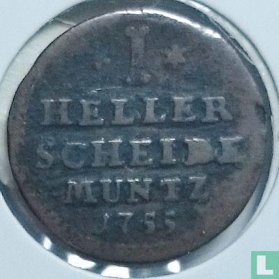 Hessen-Kassel 1 Heller 1755 - Bild 1