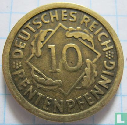 Deutsches Reich 10 Rentenpfennig 1924 (F) - Bild 2