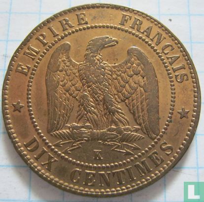 Frankrijk 10 centimes 1864 (K) - Afbeelding 2