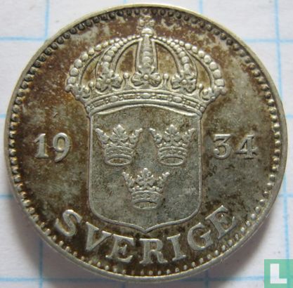 Schweden 25 Öre 1934 - Bild 1