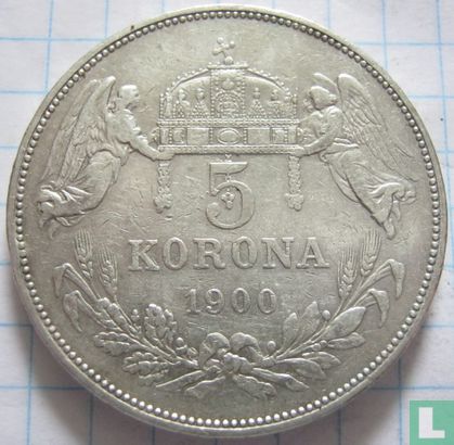 Hongarije 5 korona 1900 - Afbeelding 1
