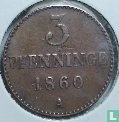 Mecklembourg-Schwerin 3 pfenninge 1860 - Image 1