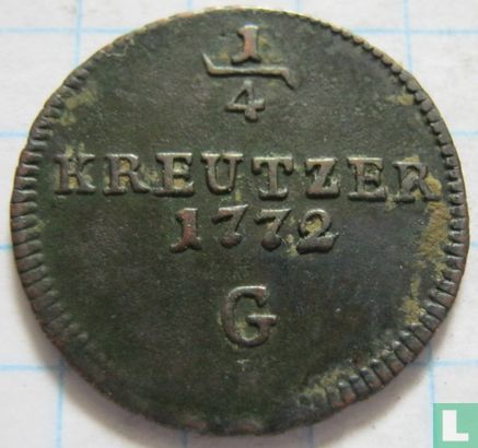 Burgau ¼ kreutzer 1772 - Image 1