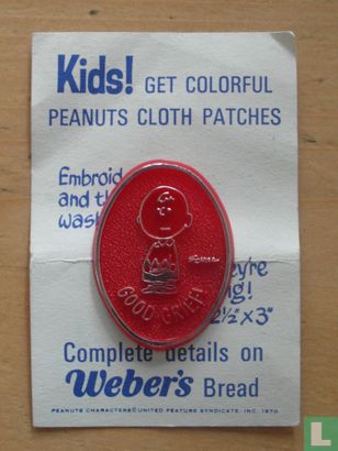 Weber's bread Peanuts pin/Charlie Brown - Afbeelding 2