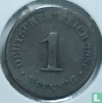 Empire allemand 1 pfennig 1886 (J) - Image 1