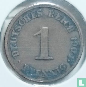 German Empire 1 pfennig 1904 (J) - Image 1