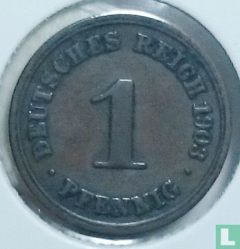 Duitse Rijk 1 pfennig 1903 (F) - Afbeelding 1