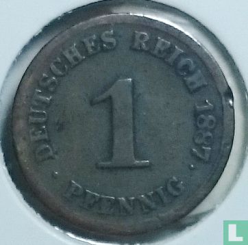 Duitse Rijk 1 pfennig 1887 (G) - Afbeelding 1