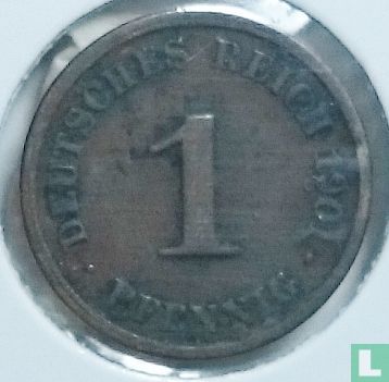 Empire allemand 1 pfennig 1901 (J) - Image 1
