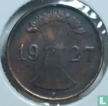Duitse Rijk 1 reichspfennig 1927 (F) - Afbeelding 1