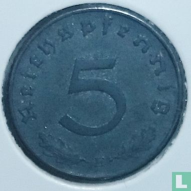 Empire allemand 5 reichspfennig 1944 (E) - Image 2