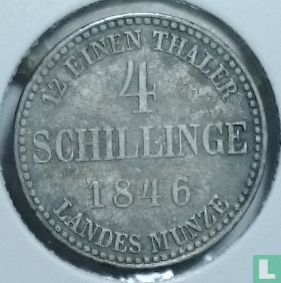 Mecklenburg-Strelitz 4 Schillinge 1846 - Bild 1