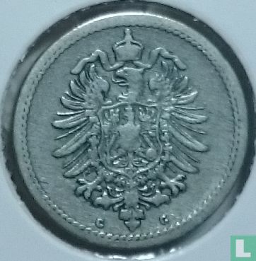 Empire allemand 5 pfennig 1889 (G - type 2) - Image 2
