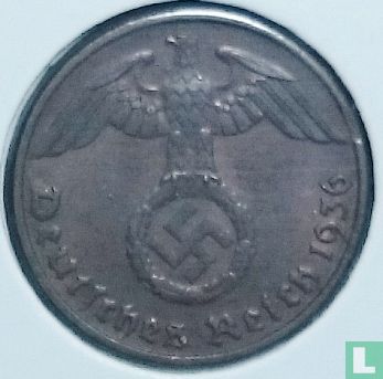 Duitse Rijk 1 reichspfennig 1936 (G - hakenkruis) - Afbeelding 1