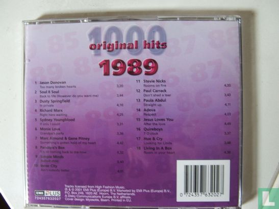 1000 Original Hits 1989 - Image 2
