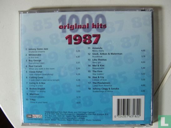 1000 Original Hits 1987 - Image 2