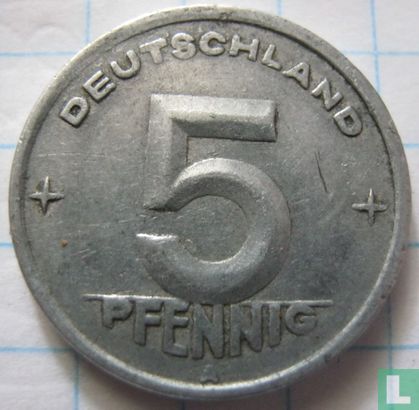 RDA 5 pfennig 1949 - Image 2