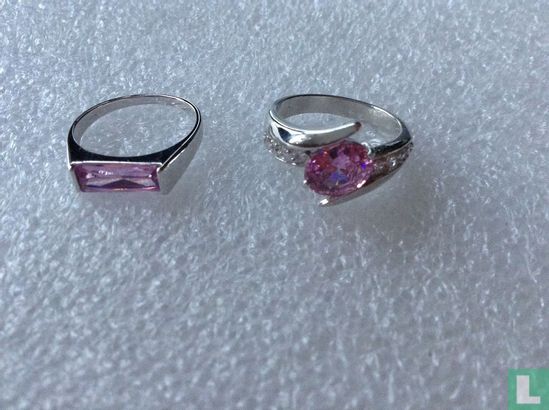 2 Ringen met roze Saffier - Bild 3