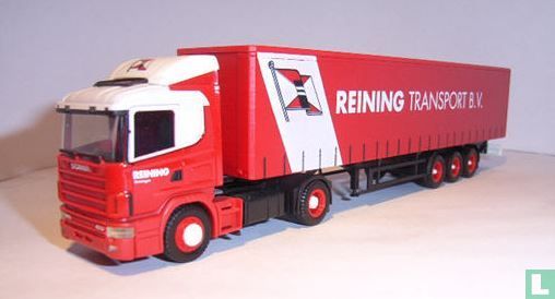 Scania 124 semi tilt trailer "Reining Transport"