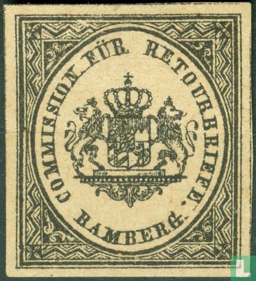 Return stamp Bamberg - Coat of arms
