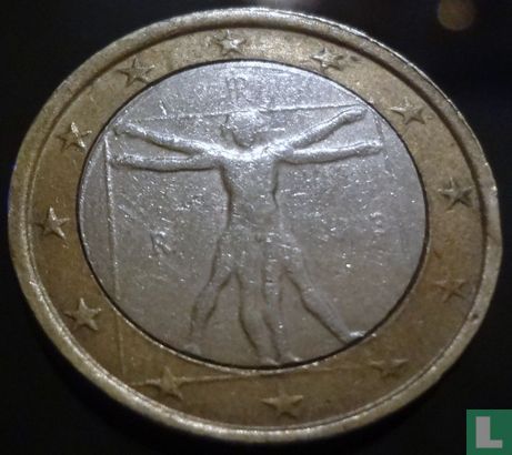 Italie 1 euro 2003 (fauté) - Image 3