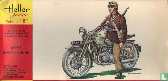 Motocyclette militaire Française Cavalerie Gnome-Rhône AX2 1939 à 1945 - Image 1