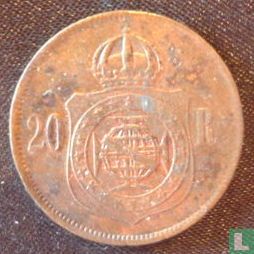 Brésil 20 réis 1870 - Image 2