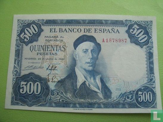 Spain 500 Pesetas 1954 - Image 1
