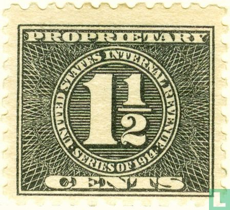 Cijfer (Proprietary Stamp) 1 1/2 C