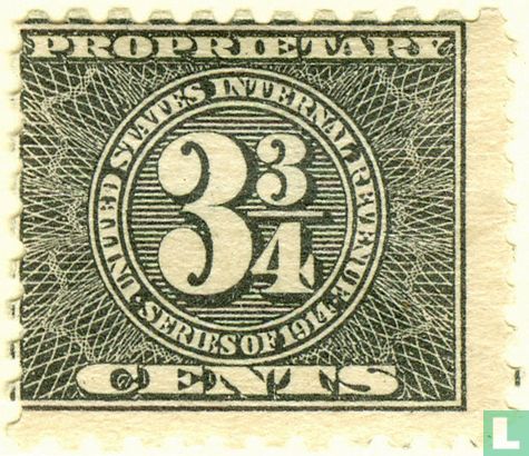 Cijfer (Proprietary Stamp) 3 3/4