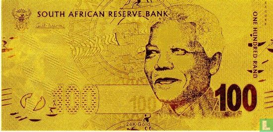 Afrique du Sud 100 rands 2,012 Replica or avec certificat - Image 2