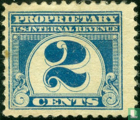 Cijfer II (Proprietary Stamp) 2 c.