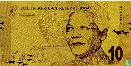 Afrique du Sud 10 rands de 2 012 REPLICA feuille d'or avec certifi - Image 2