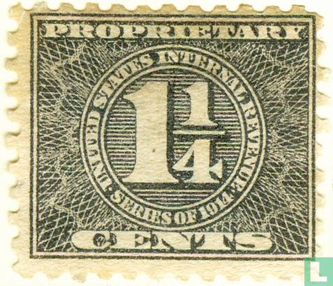 Cijfer (Proprietary Stamp) 1 1/4 C